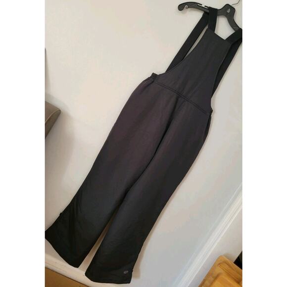 Slalom Overall Snow Pants Men's XL Black 100% Nylon Zip Fly Pockets - Picture 4 of 4